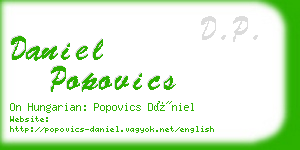 daniel popovics business card